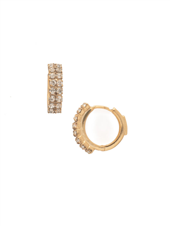 Sorrelli Crystal Double Crystal Huggie Hoop Earrings