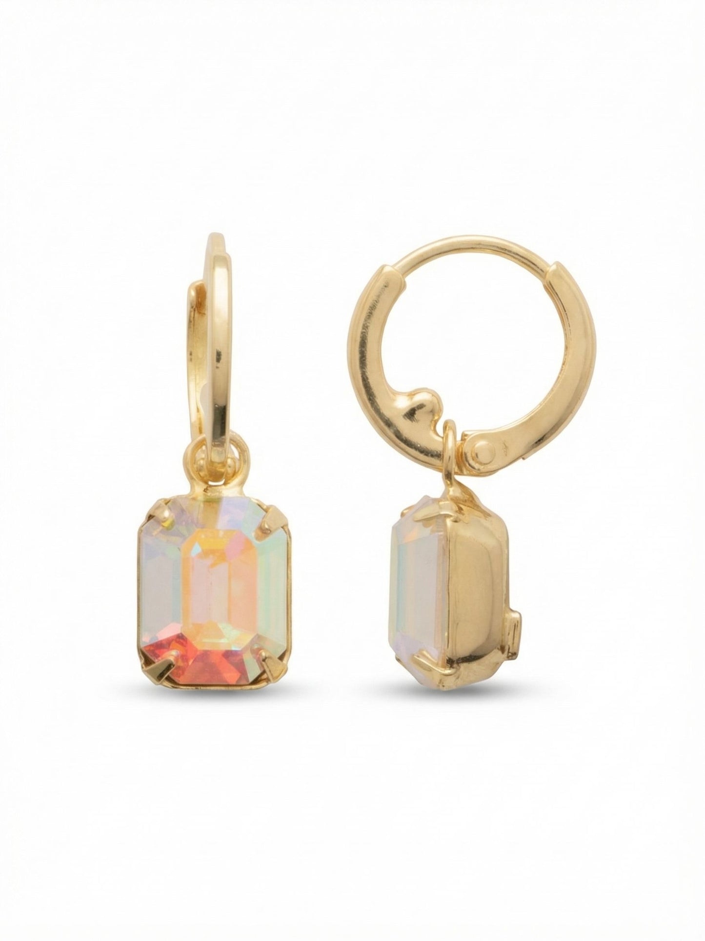 Sorrelli Crystal Aurora Borealis Octavia Huggie Hoop Earrings