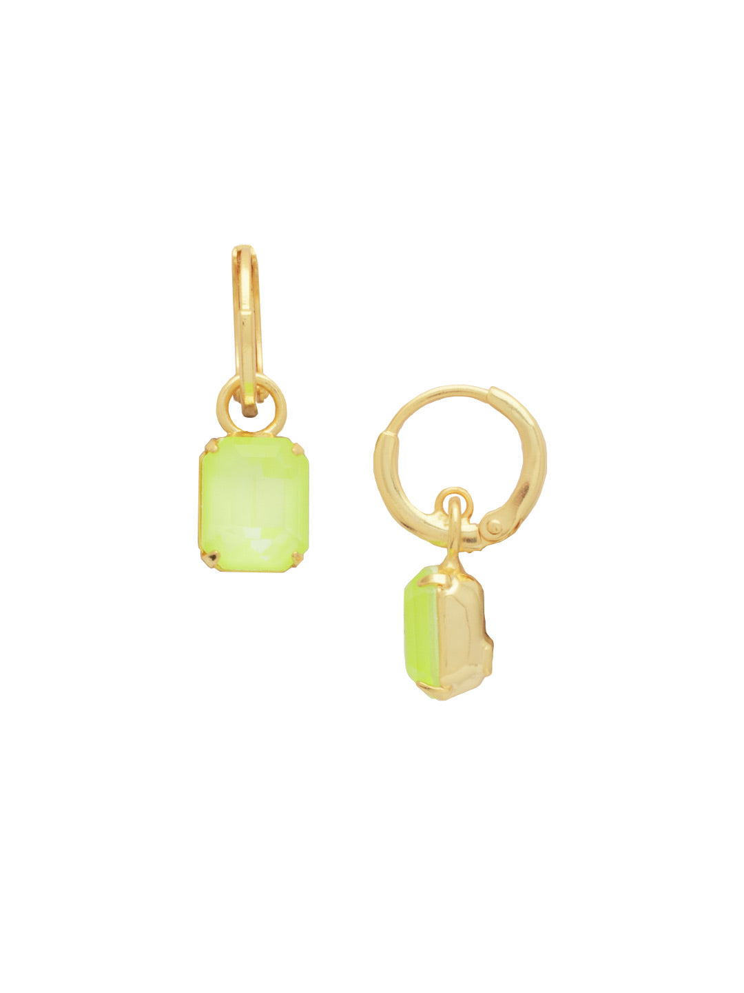 Sorrelli Electric Yellow Octavia Huggie Hoop Earrings