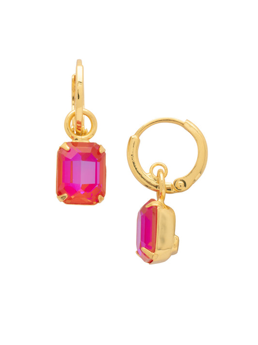 Sorrelli Royal Red Delite Octavia Huggie Hoop Earrings