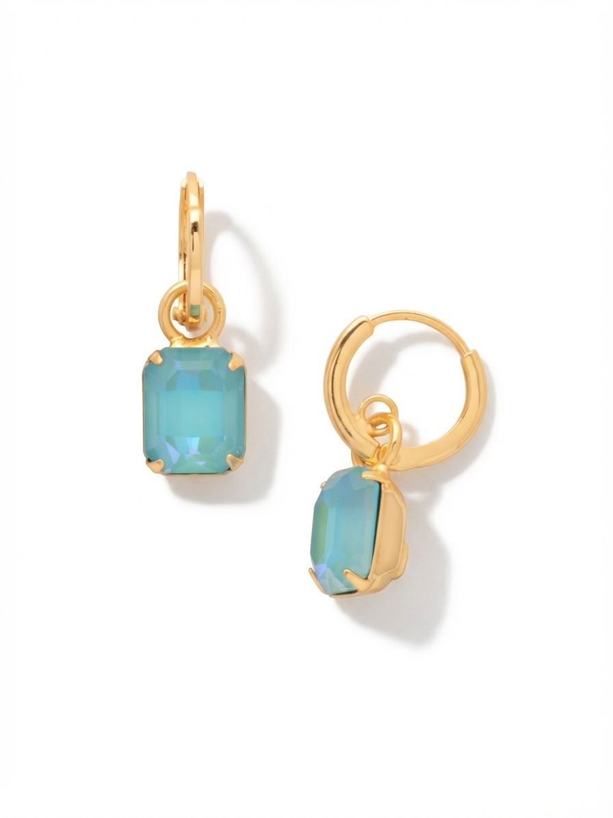 Sorrelli Summer Blue Delite Octavia Huggie Hoop Earrings
