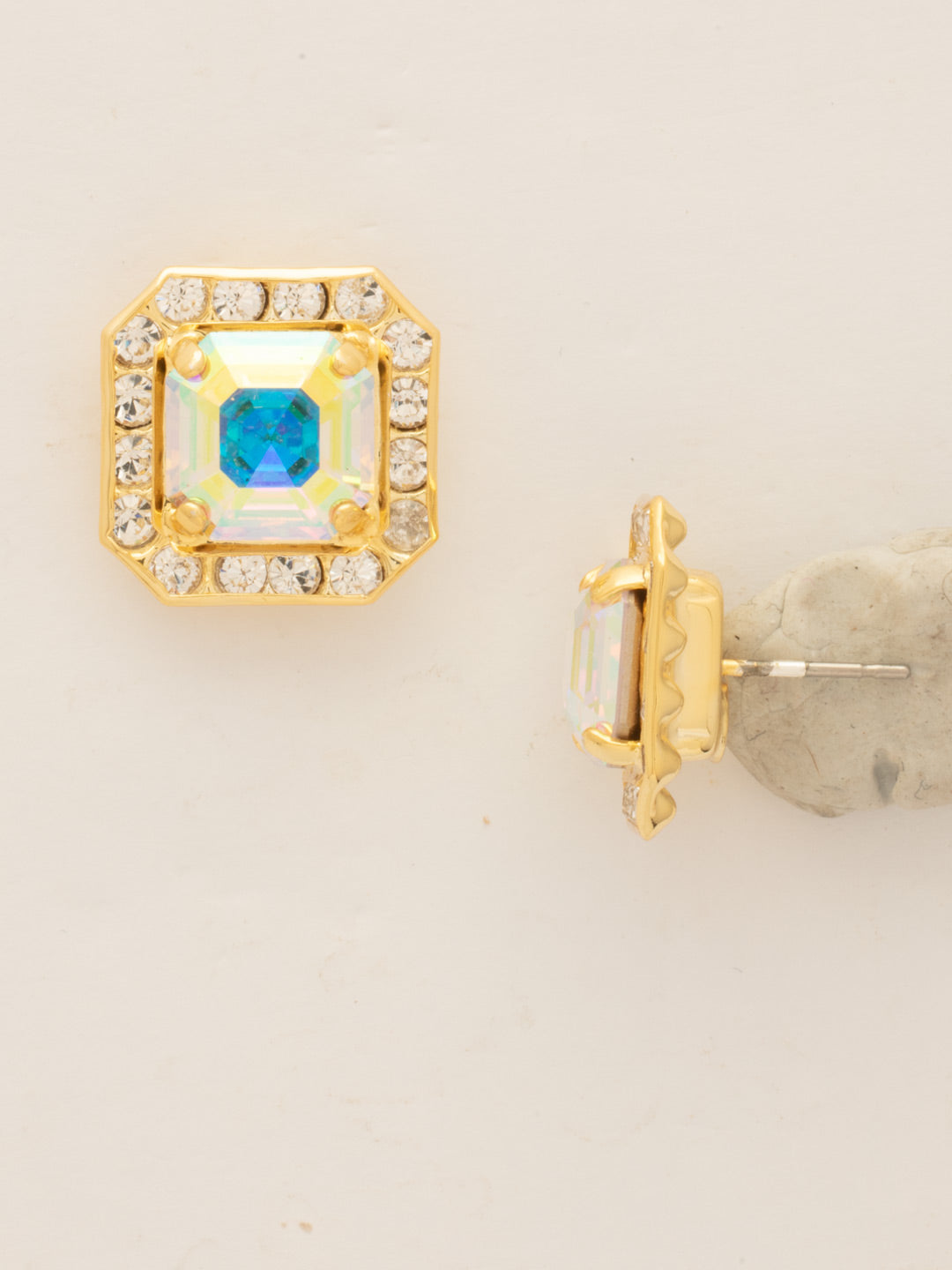 Sorrelli Crystal Aurora Borealis Autumn Stud Earrings