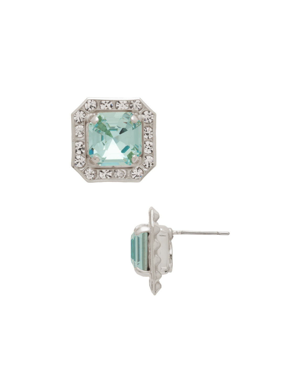 Sorrelli Aquamarine Autumn Stud Earrings
