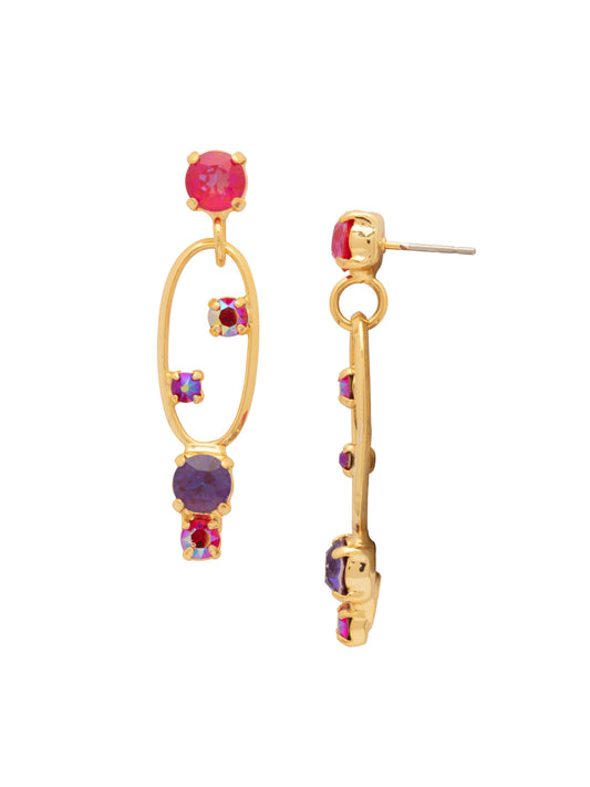Sorrelli red velvet Greer Studded Dangle Earrings