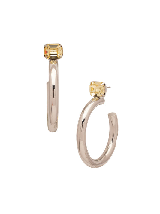 Sorrelli Jonquil Keeley Emerald Cut Hoop Earrings