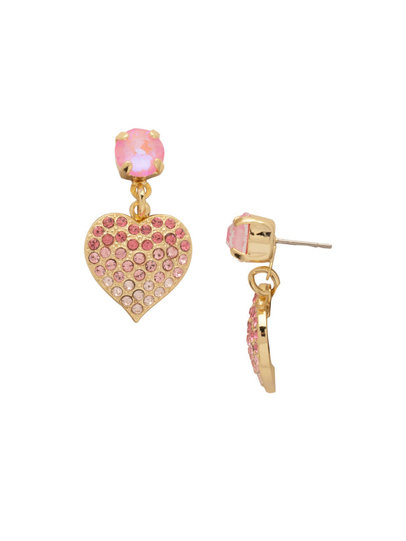 Sorrelli Big Flirt Pave Heart Dangle Earrings