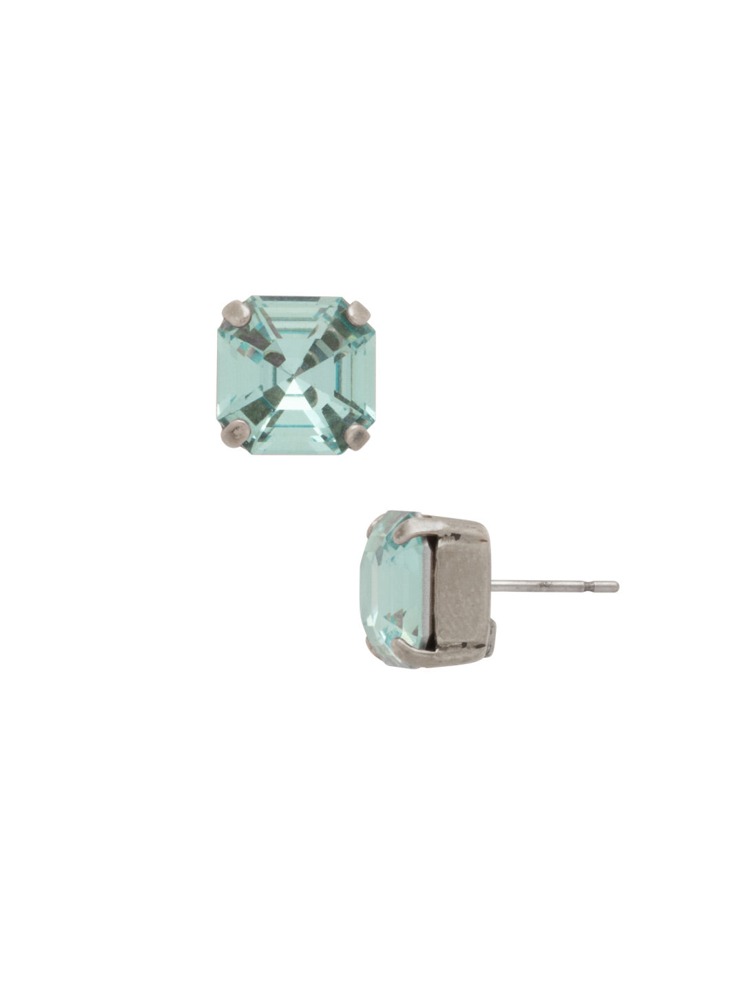 Sorrelli Aquamarine Izzy Stud Earrings