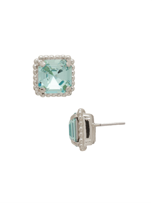 Sorrelli Aquamarine Izzy Decorated Stud Earrings