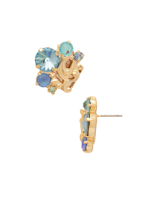 Sorrelli Ocean Paisley Stud Earrings