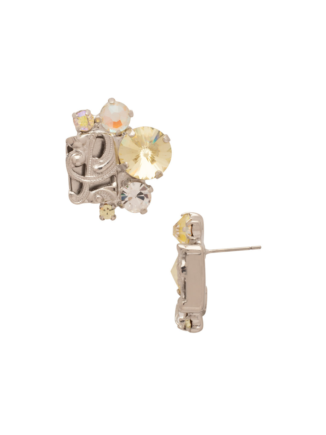 Sorrelli Lemon Zest Paisley Stud Earrings