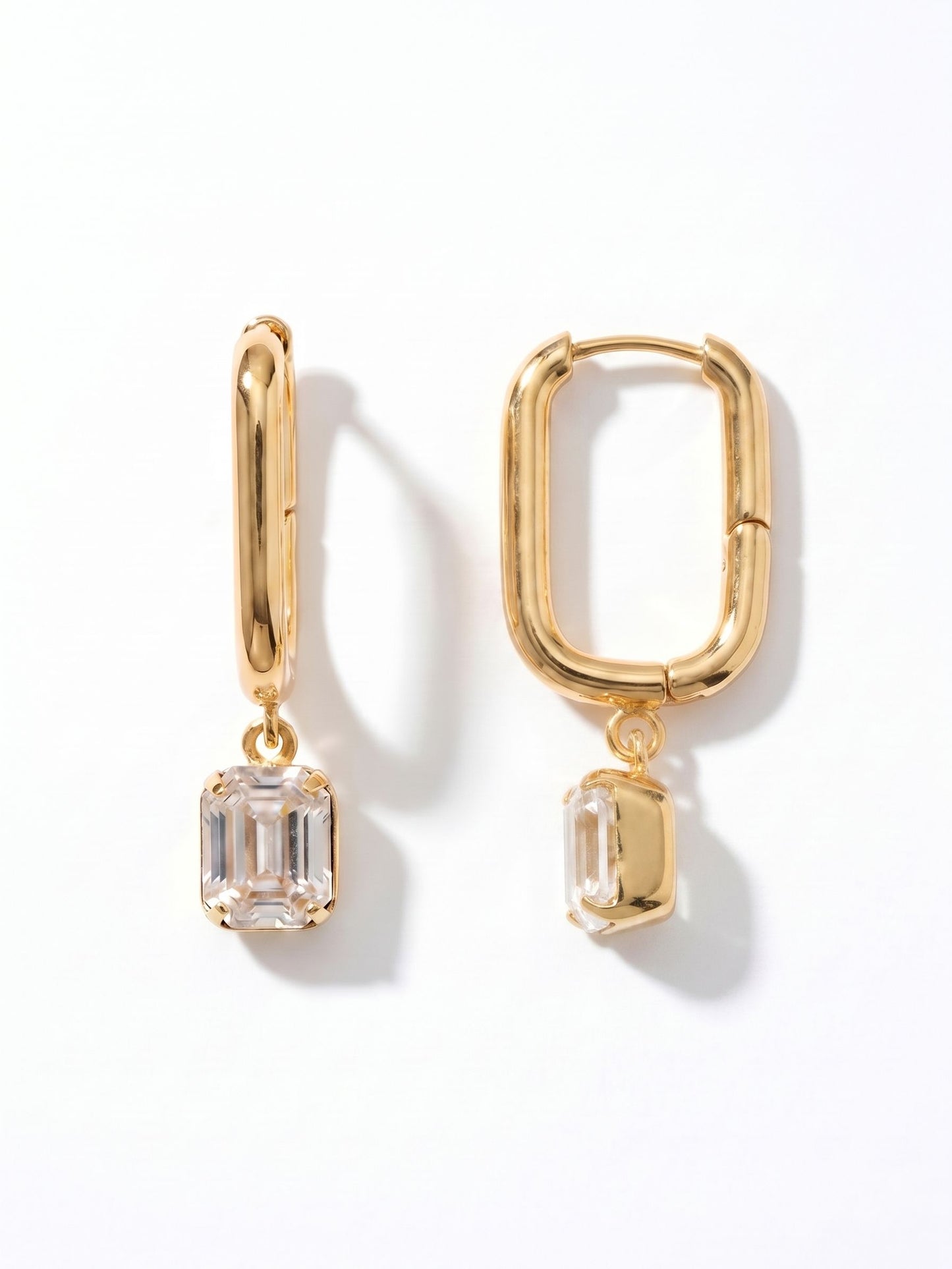 Sorrelli Crystal Octavia Rectangle Hoop Earrings