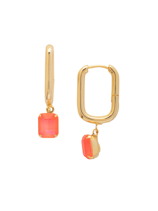 Sorrelli Electric Hyacinth Octavia Rectangle Hoop Earrings