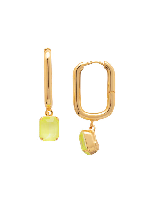 Sorrelli Electric Yellow Octavia Rectangle Hoop Earrings