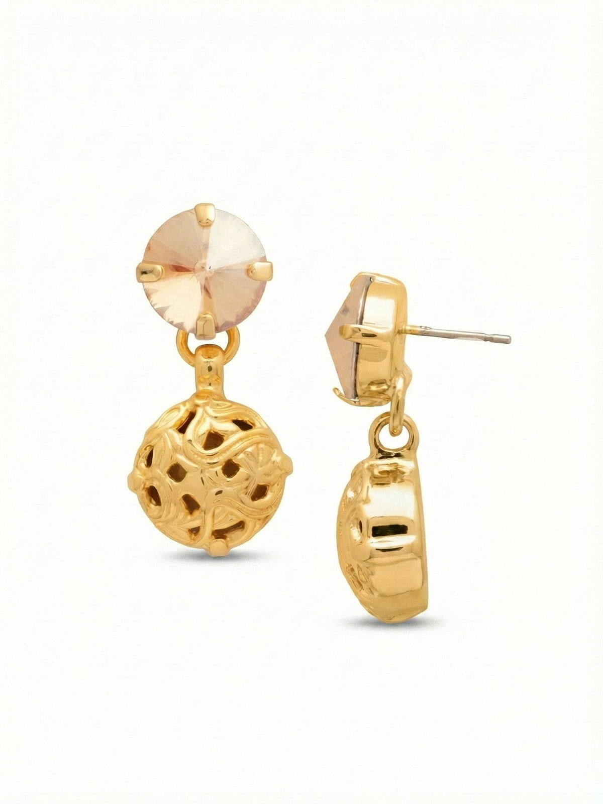 Sorrelli Golden Shadow Clementine Round Dangle Earrings