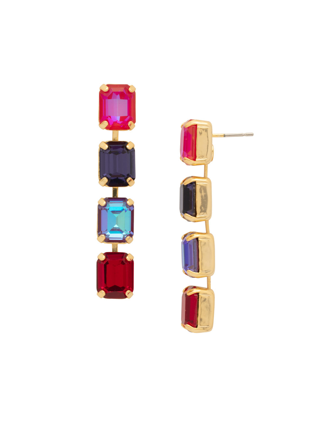 Sorrelli Red Velvet Octavia Repeating Dangle Earrings