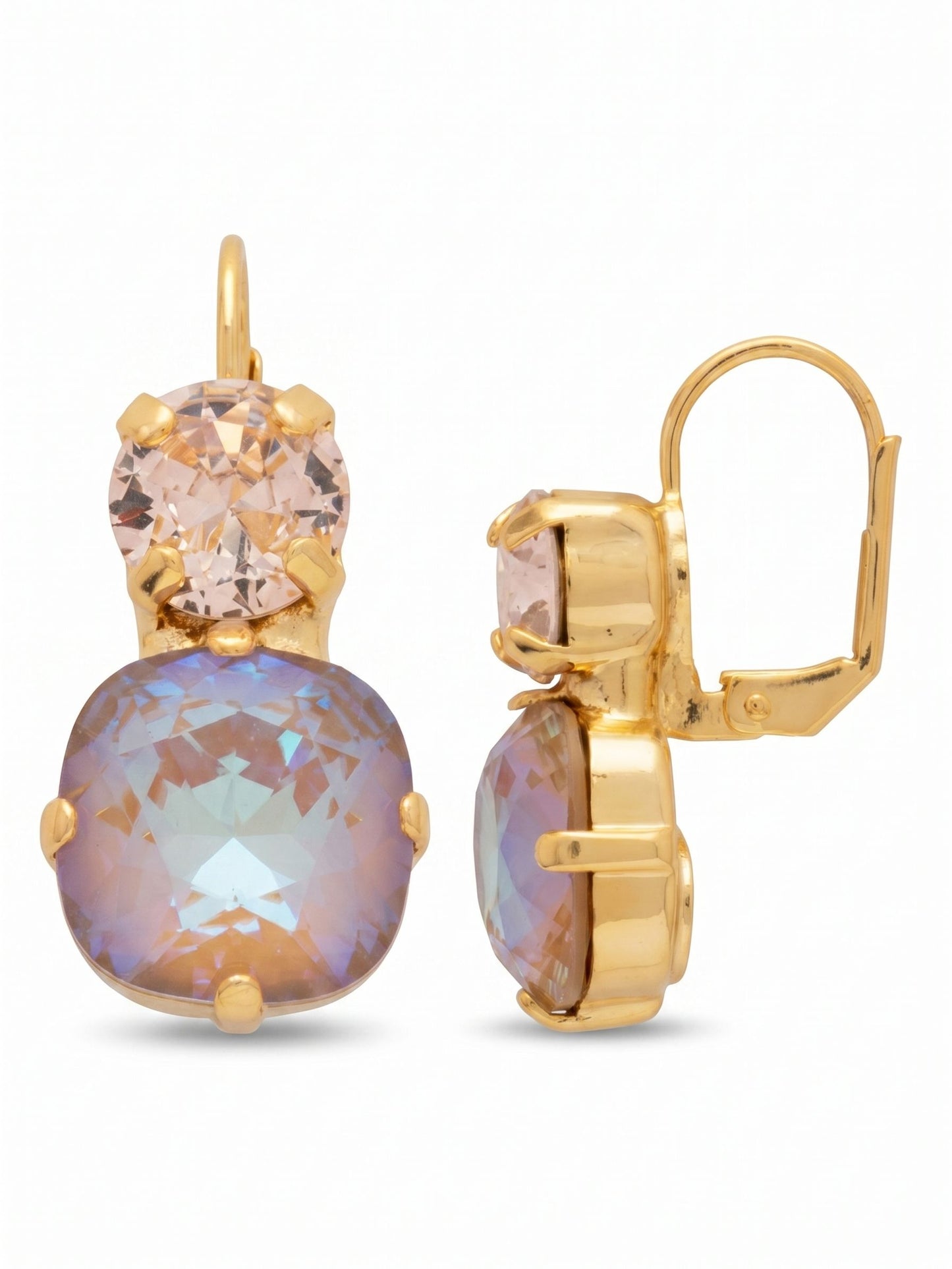 Sorrelli Chai Latte Cushion-Cut Round Dangle Earrings