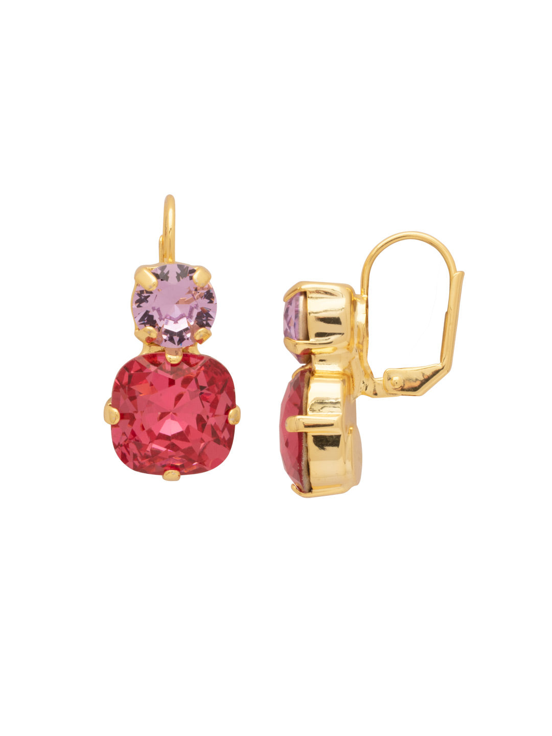 Sorrelli Panama Rose Cushion-Cut Round Dangle Earrings