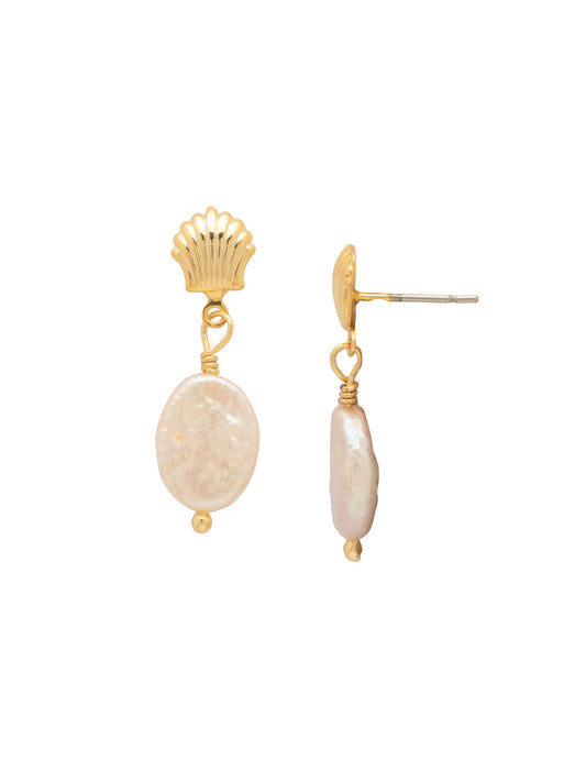 Sorrelli Coastal Dreams Seashell Pearl Dangle Earrings