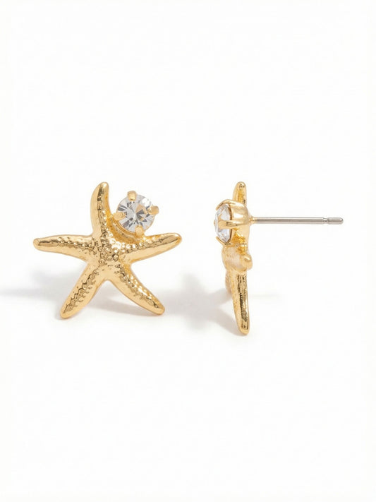 Sorrelli Crystal Starfish Stud Earrings