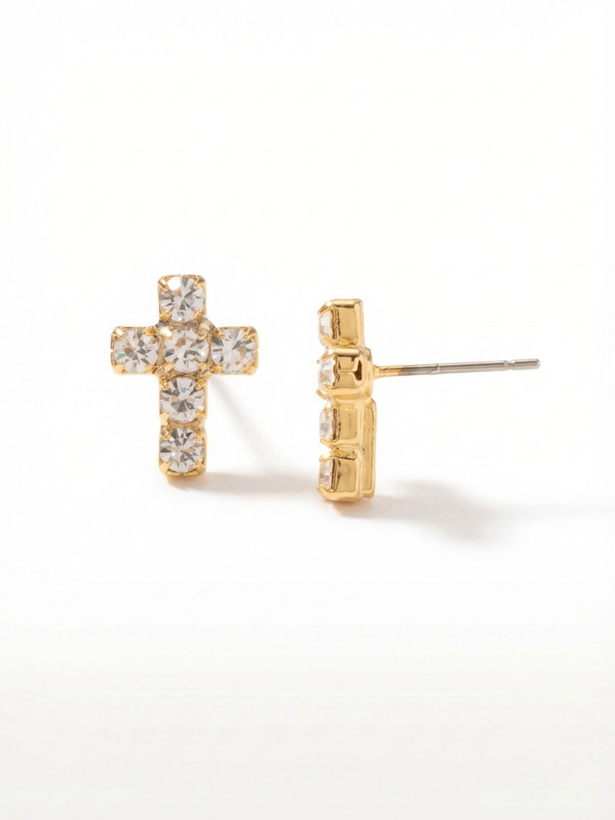 Sorrelli Crystal Carly Cross Stud Earrings