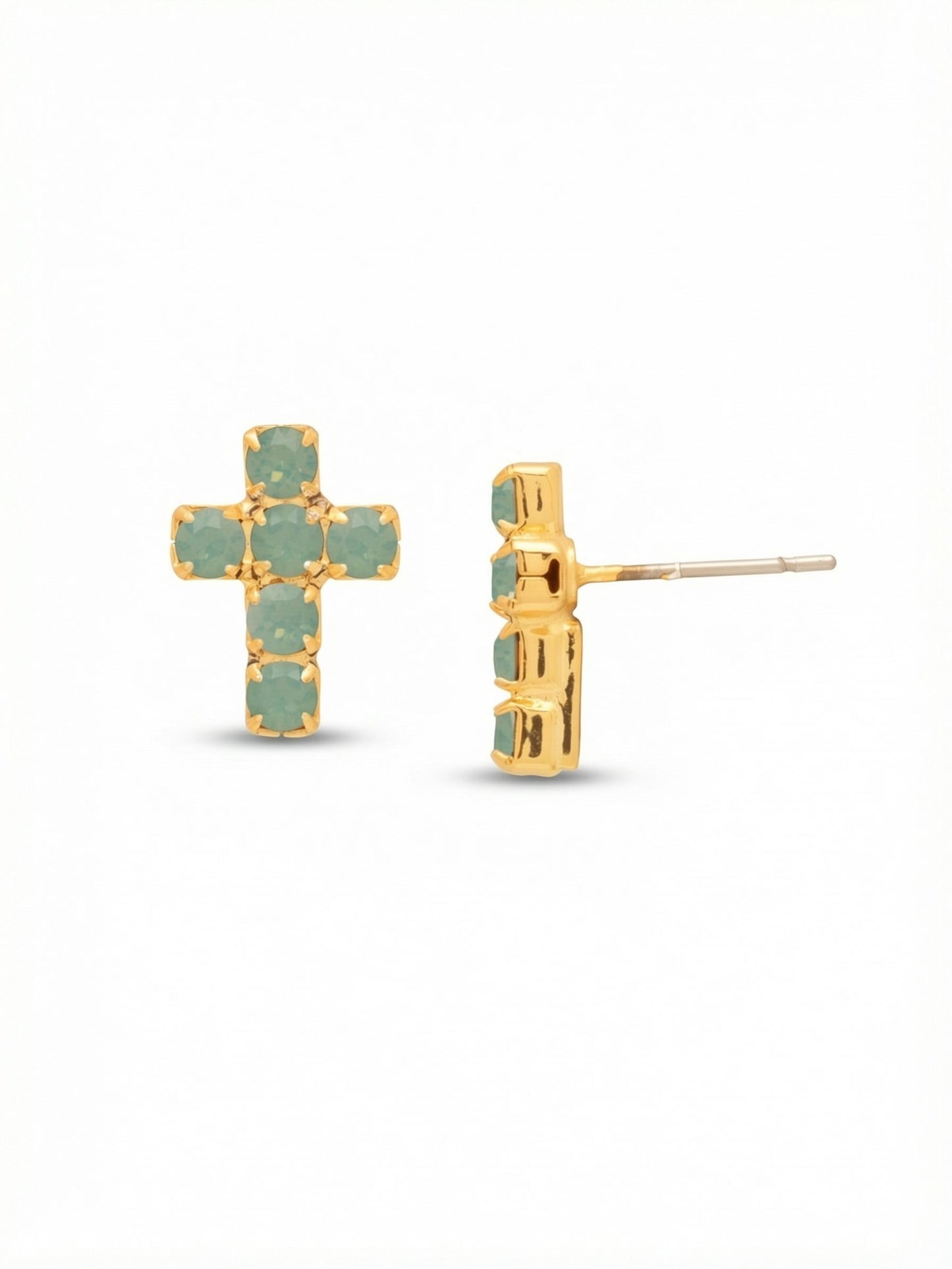 Sorrelli Pacific Opal Carly Cross Stud Earrings