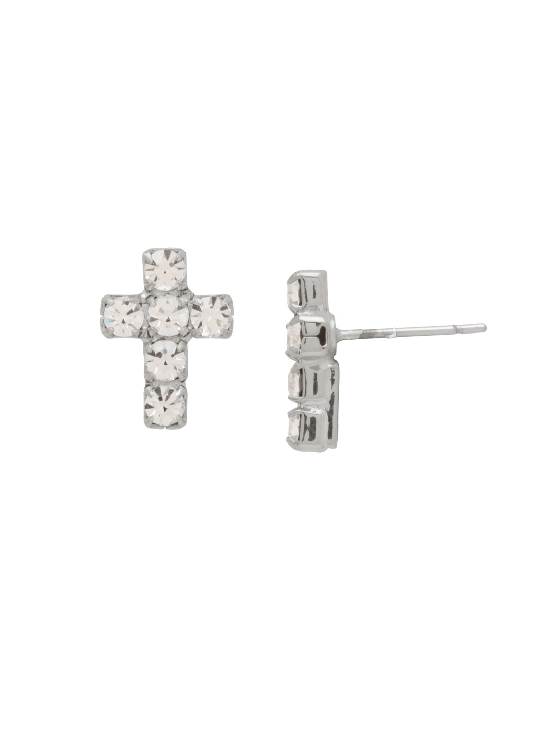 Sorrelli Crystal Carly Cross Stud Earrings