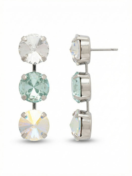 Sorrelli Rainbow Quartz Mara Triple Dangle Earrings
