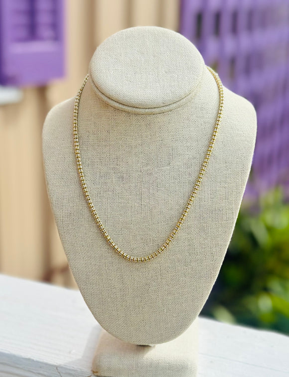 14kt Gold Ice Chain 18
