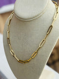 Gold 14kt Gold Paperclip Necklace
