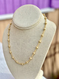 Gold-14kt gold bead and Ball Necklace