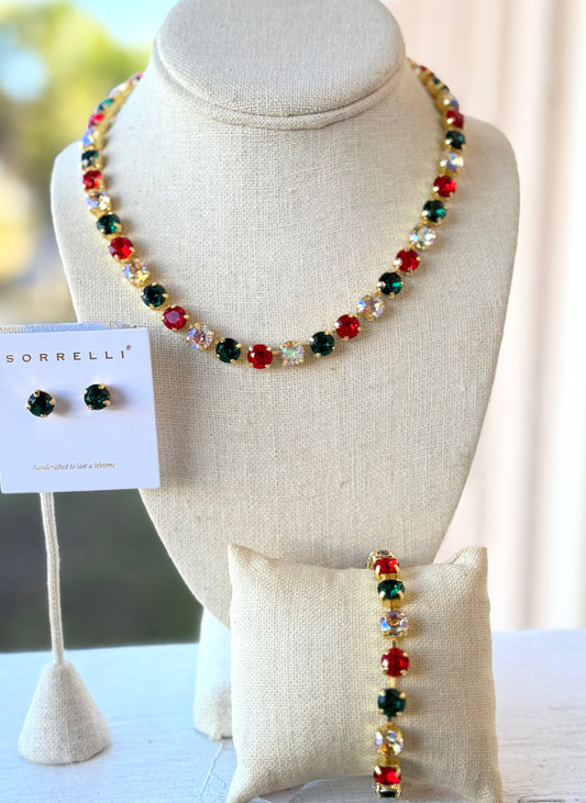 Sorrelli Merry and Bright 3 piece set on Bright Gold