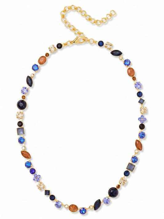 Sorrelli Denim Moon Classic Tee-Shirt Tennis Necklace