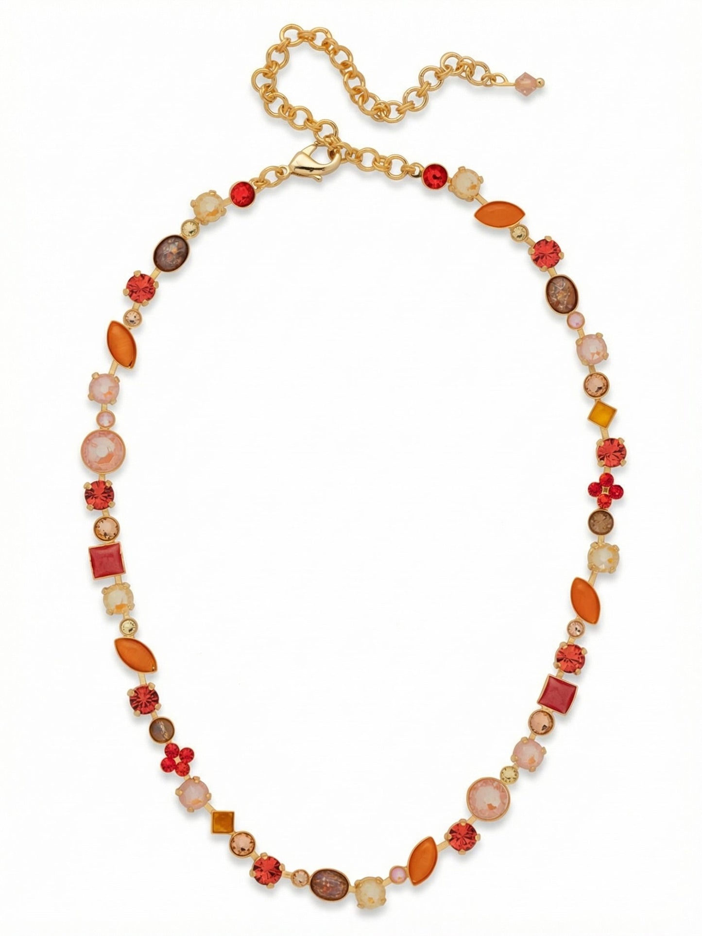 Sorrelli Moroccan Sunrise Classic Tee-Shirt Tennis Necklace