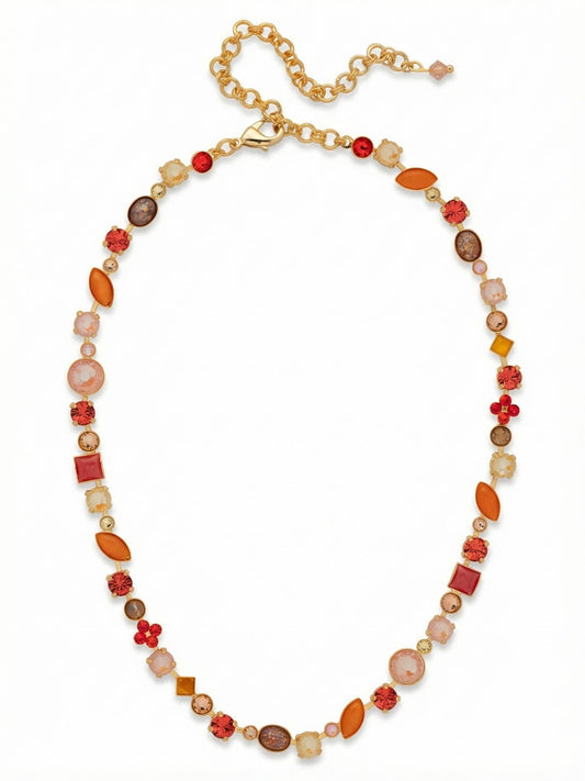 Sorrelli Moroccan Sunrise Classic Tee-Shirt Tennis Necklace