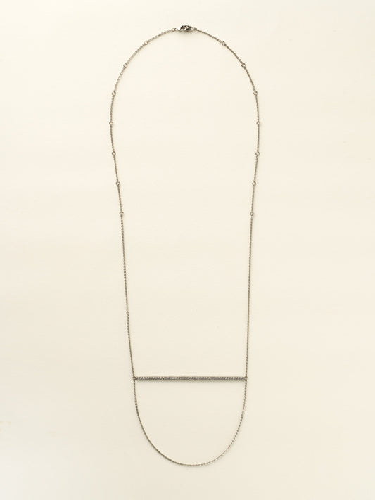 Sorrelli Crystal Rhinestone Bar Long Strand Necklace
