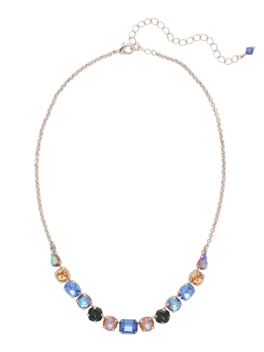 Sorrelli Venice Blue Tansy Half Line Tennis Necklace