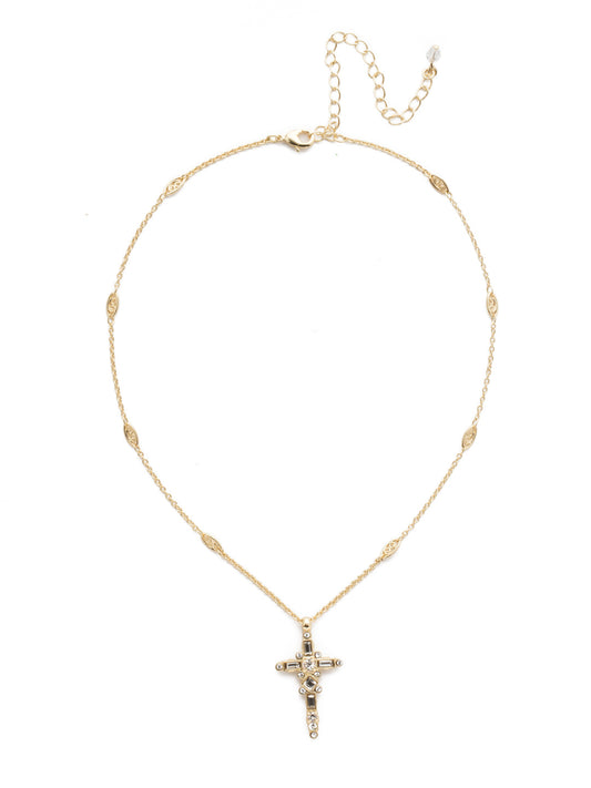 Sorrelli Crystal Dierdre Cross Pendant Necklace