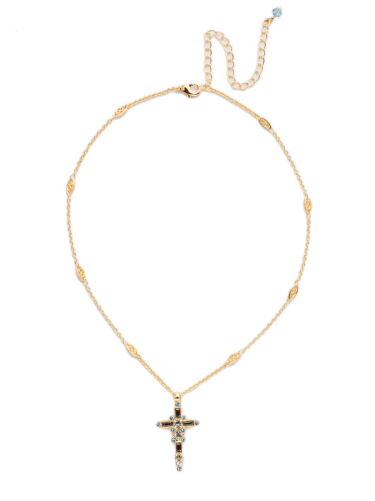 Sorrelli Laguna Beach Dierdre Cross Pendant Necklace