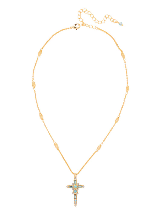 Sorrelli Ocean Dierdre Cross Pendant Necklace