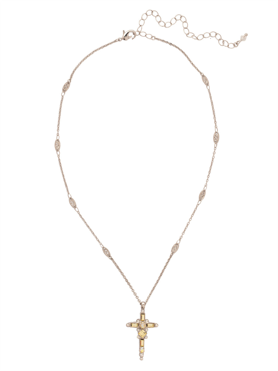 Sorrelli Lemon Zest Dierdre Cross Pendant Necklace