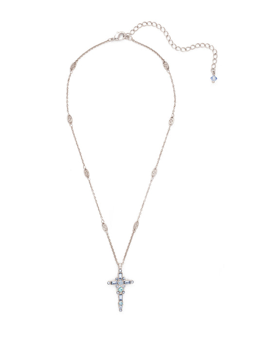 Sorrelli Windsor Blue Dierdre Cross Pendant Necklace