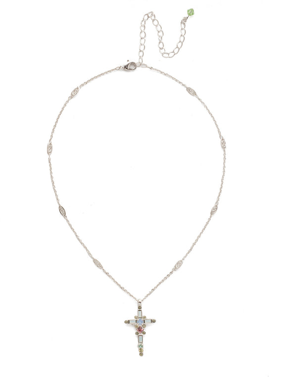 Sorrelli Seersucker Dierdre Cross Pendant Necklace