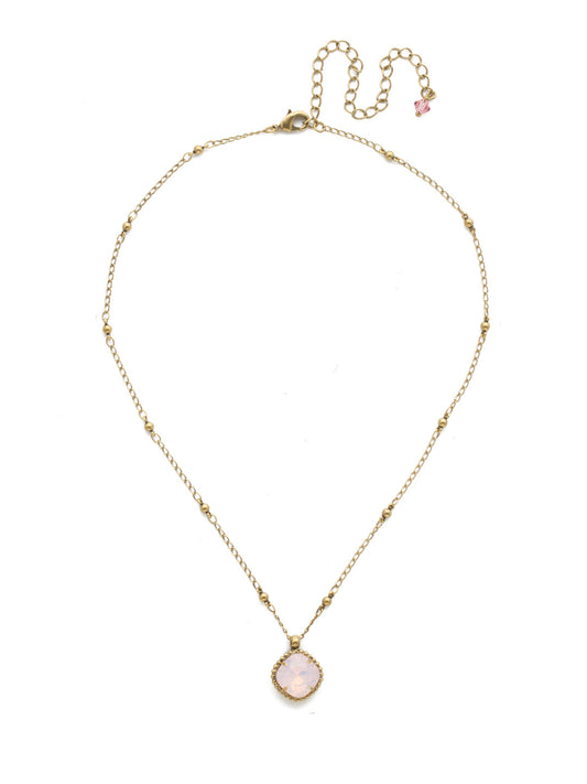 Sorrelli Rose Water Cushion-Cut Pendant Necklace