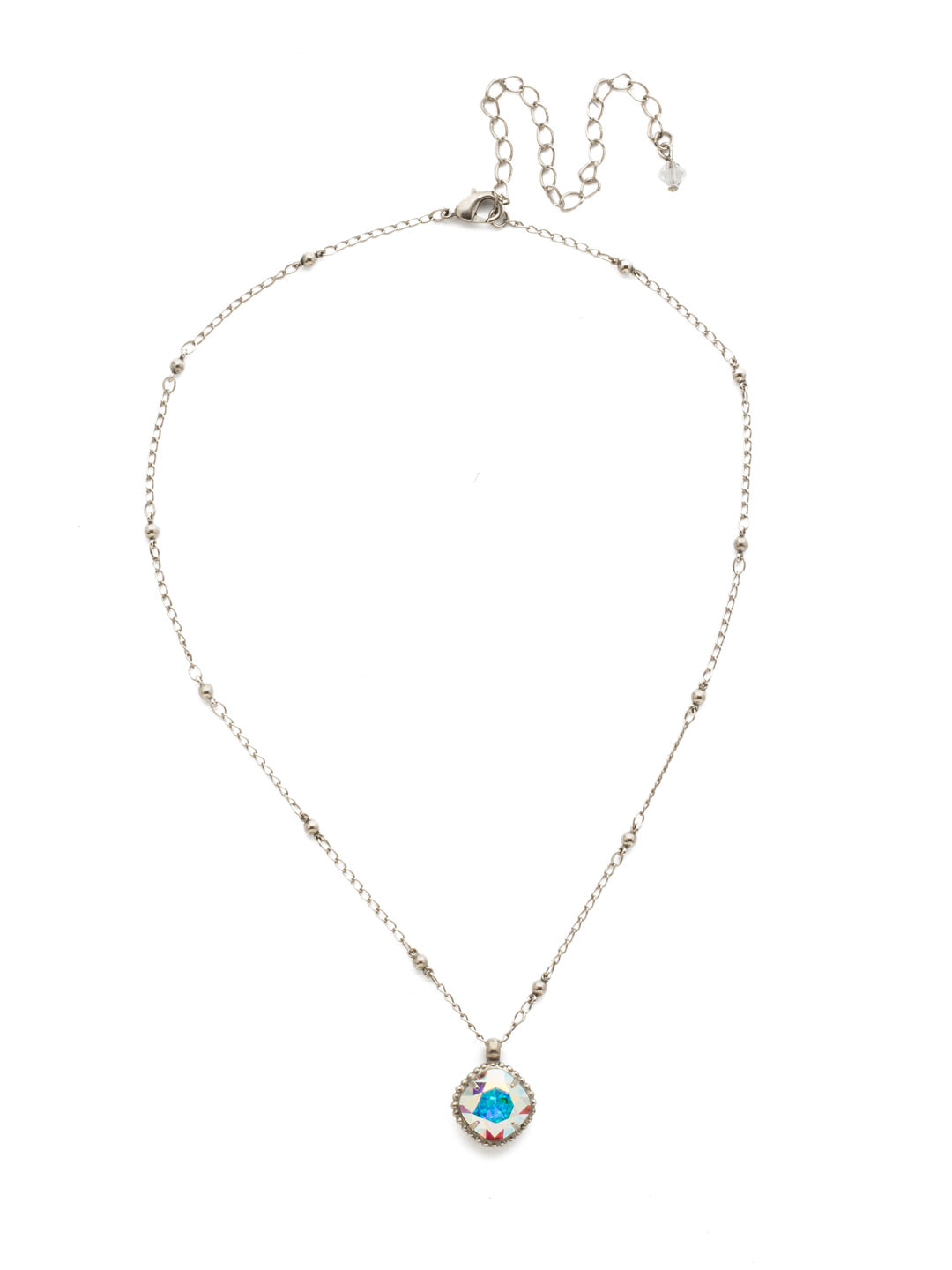 Sorrelli Crystal Aurora Borealis Cushion-Cut Pendant Necklace