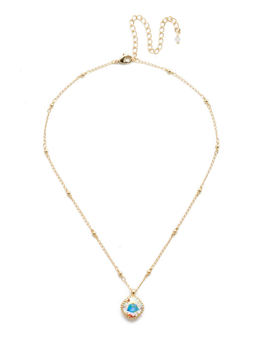 Sorrelli Crystal Aurora Borealis Cushion-Cut Pendant Necklace