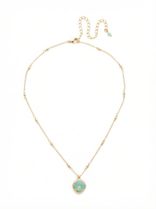 Sorrelli Pacific Opal Cushion-Cut Pendant Necklace