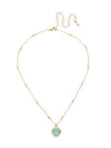 Sorrelli Pacific Opal Cushion-Cut Pendant Necklace