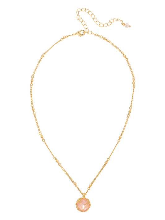 Sorrelli Peach Delite Cushion-Cut Pendant Necklace