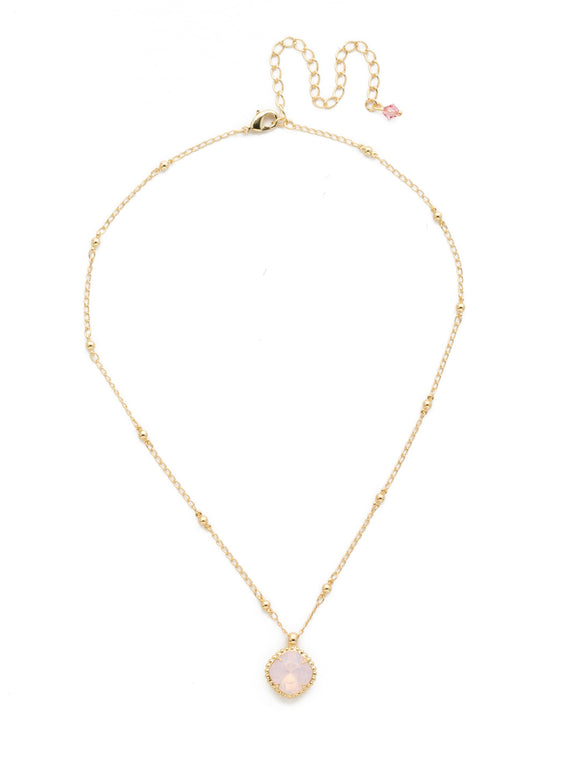 Sorrelli Rose Water Cushion-Cut Pendant Necklace