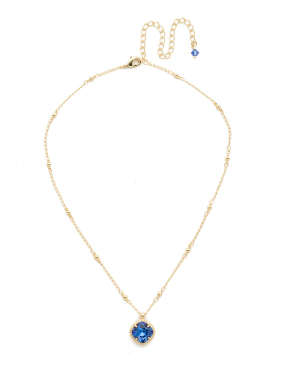 Sorrelli Sapphire Cushion-Cut Pendant Necklace